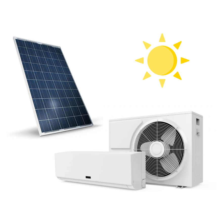 7500Btu Solar Air Conditioner AC DC Hybrid for Home